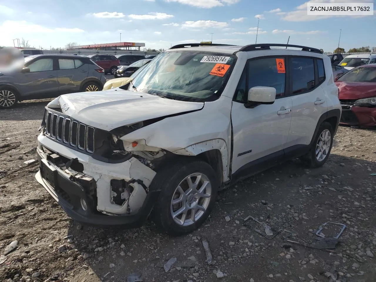 2020 Jeep Renegade Latitude VIN: ZACNJABB5LPL17632 Lot: 79269514