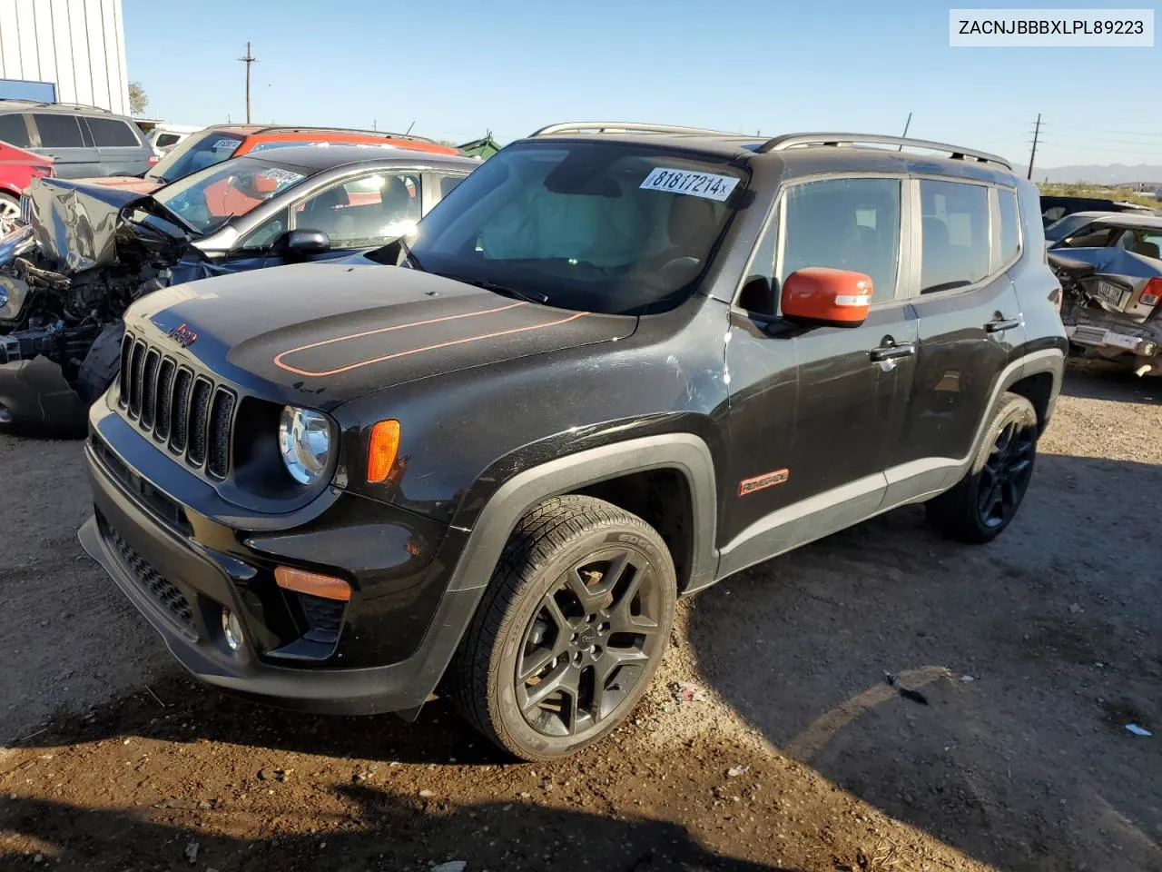 2020 Jeep Renegade Latitude VIN: ZACNJBBBXLPL89223 Lot: 81817214