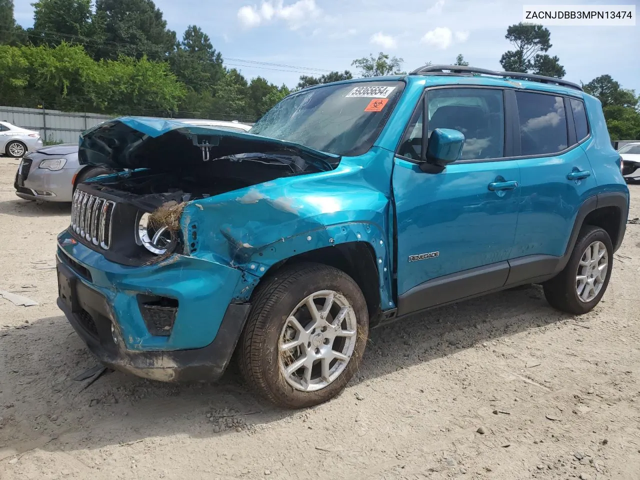 2021 Jeep Renegade Latitude VIN: ZACNJDBB3MPN13474 Lot: 59365654