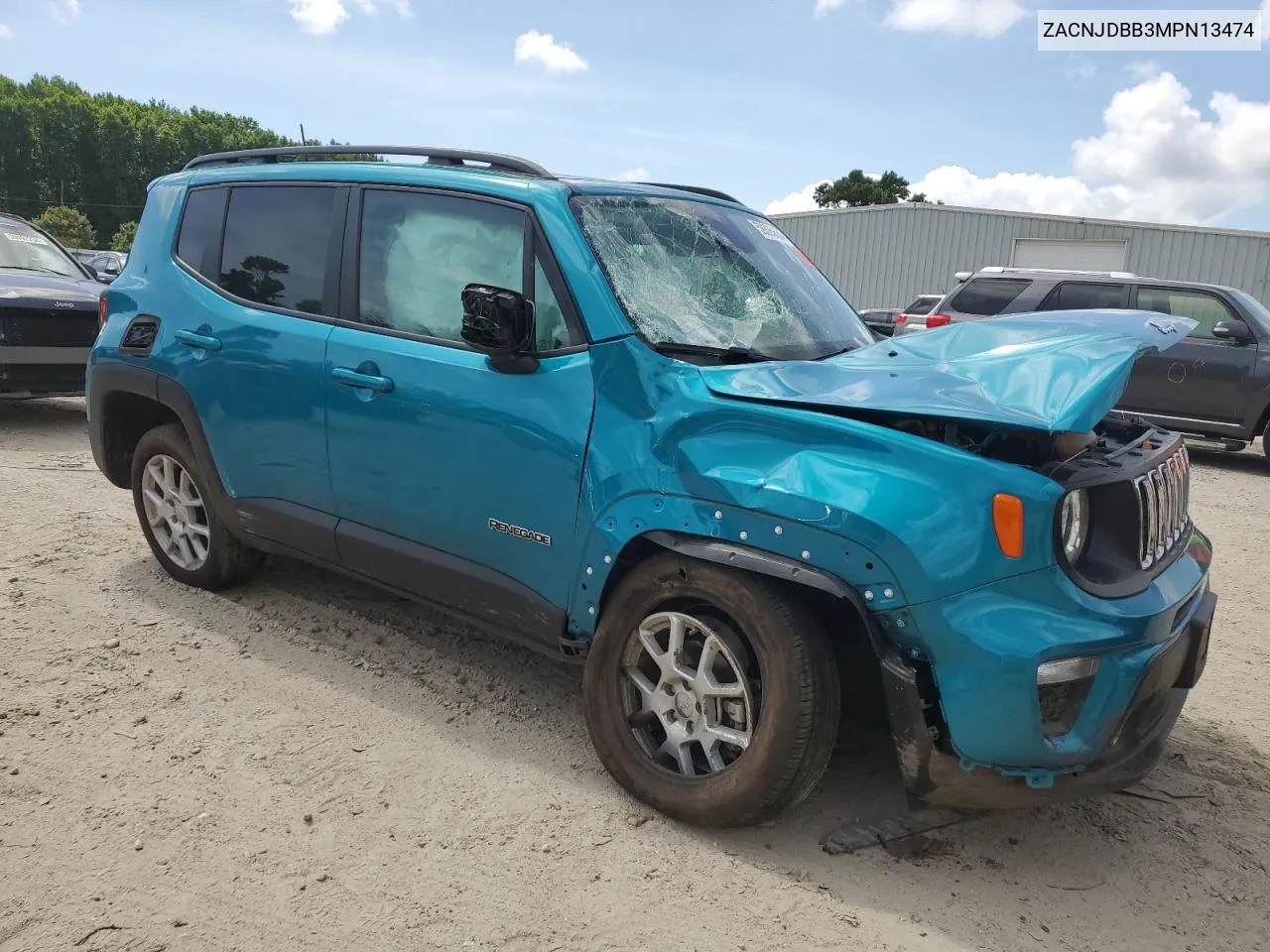 2021 Jeep Renegade Latitude VIN: ZACNJDBB3MPN13474 Lot: 59365654