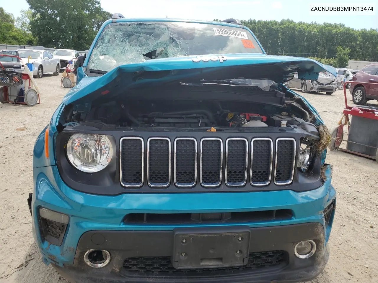 2021 Jeep Renegade Latitude VIN: ZACNJDBB3MPN13474 Lot: 59365654