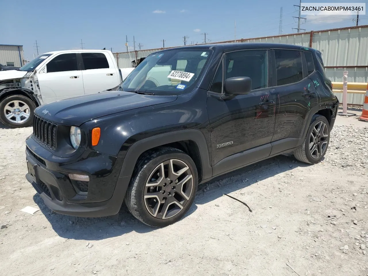 2021 Jeep Renegade Sport VIN: ZACNJCAB0MPM43461 Lot: 62278894