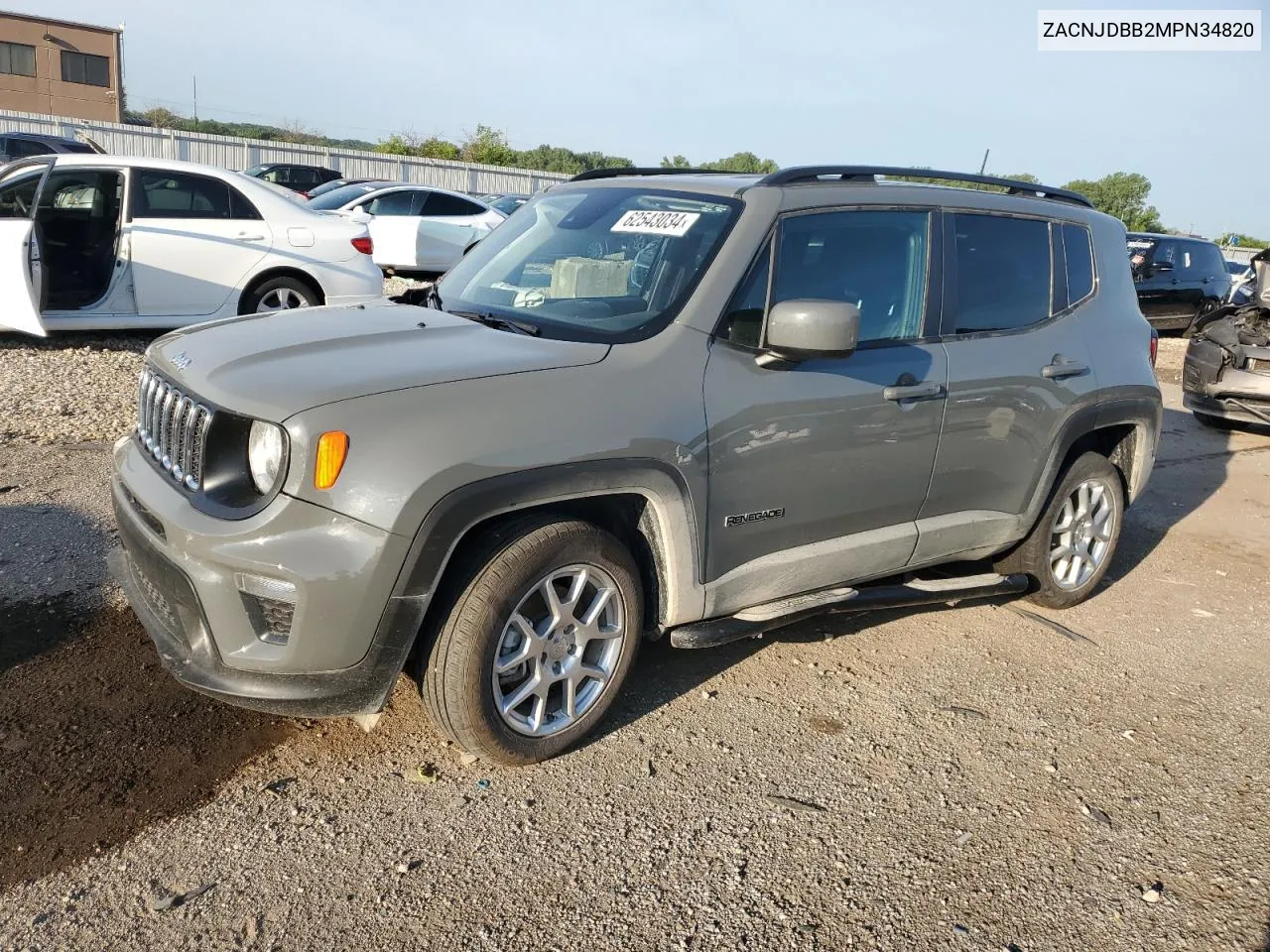 2021 Jeep Renegade Latitude VIN: ZACNJDBB2MPN34820 Lot: 62543034