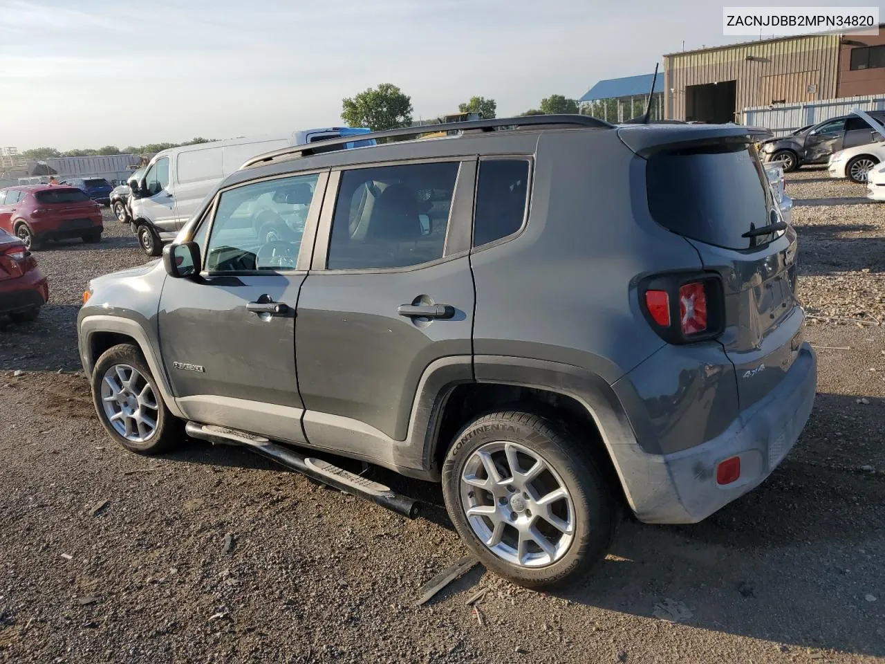 2021 Jeep Renegade Latitude VIN: ZACNJDBB2MPN34820 Lot: 62543034