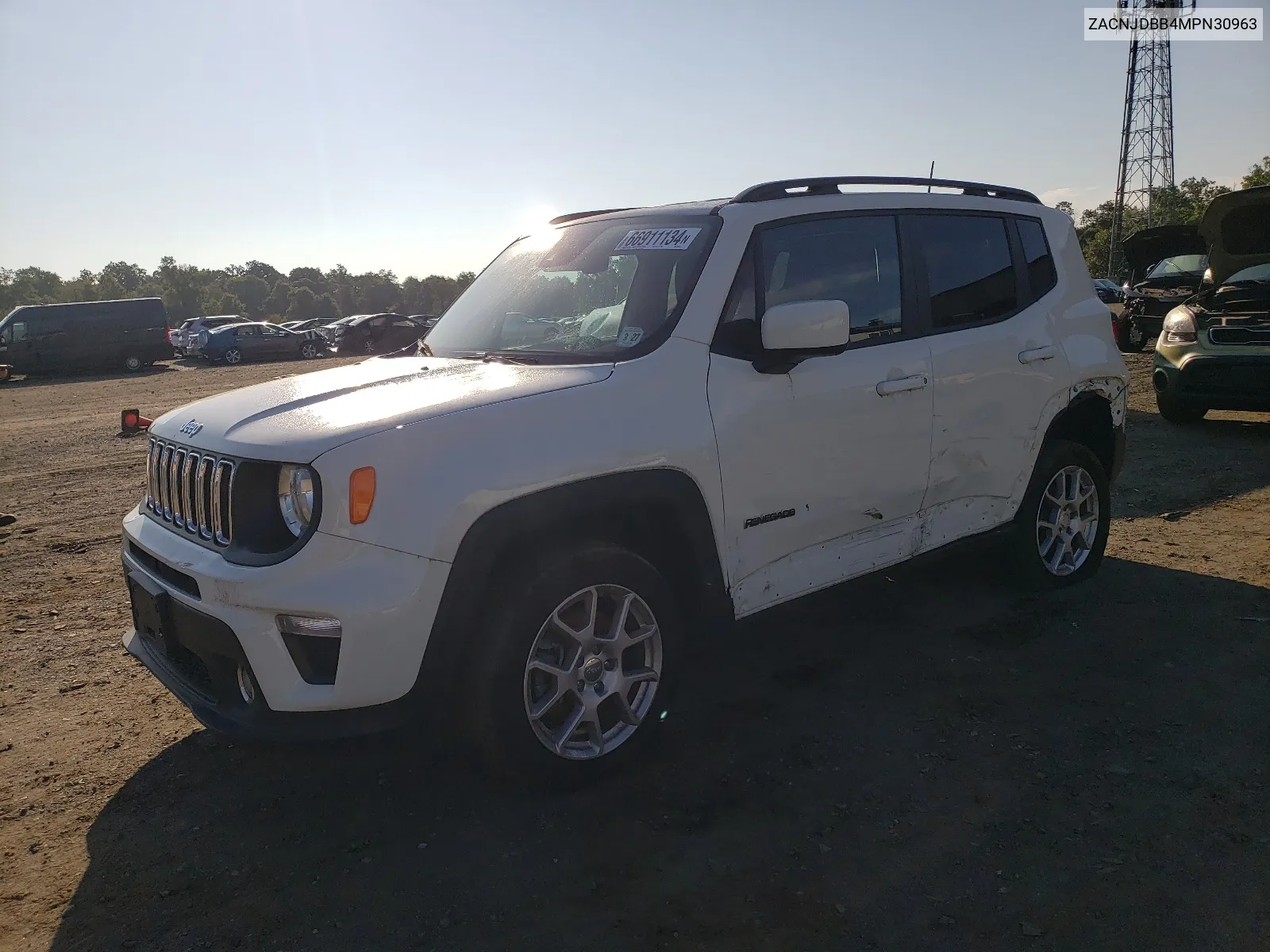 2021 Jeep Renegade Latitude VIN: ZACNJDBB4MPN30963 Lot: 66911134