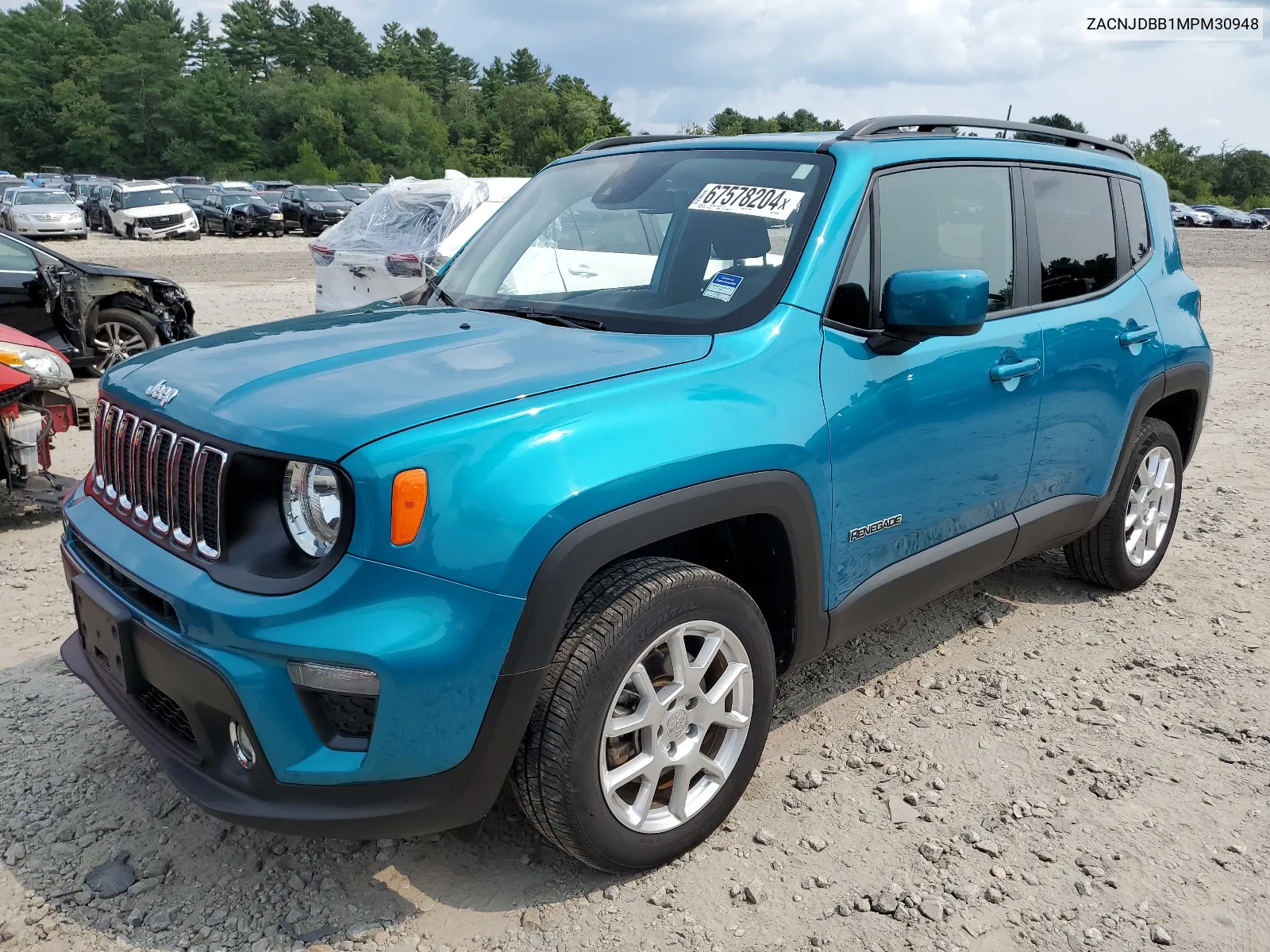 2021 Jeep Renegade Latitude VIN: ZACNJDBB1MPM30948 Lot: 67578204