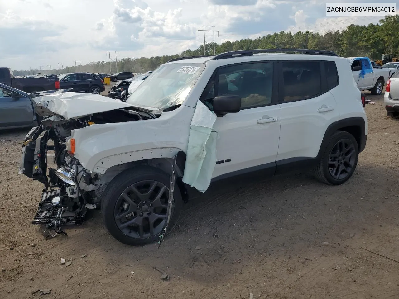 2021 Jeep Renegade Latitude VIN: ZACNJCBB6MPM54012 Lot: 69369174