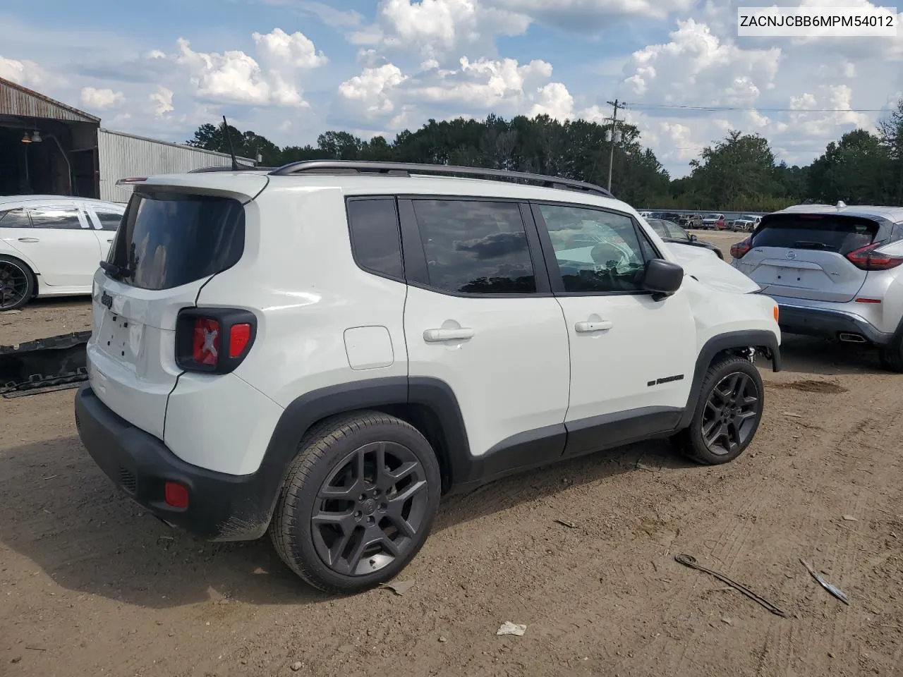 2021 Jeep Renegade Latitude VIN: ZACNJCBB6MPM54012 Lot: 69369174