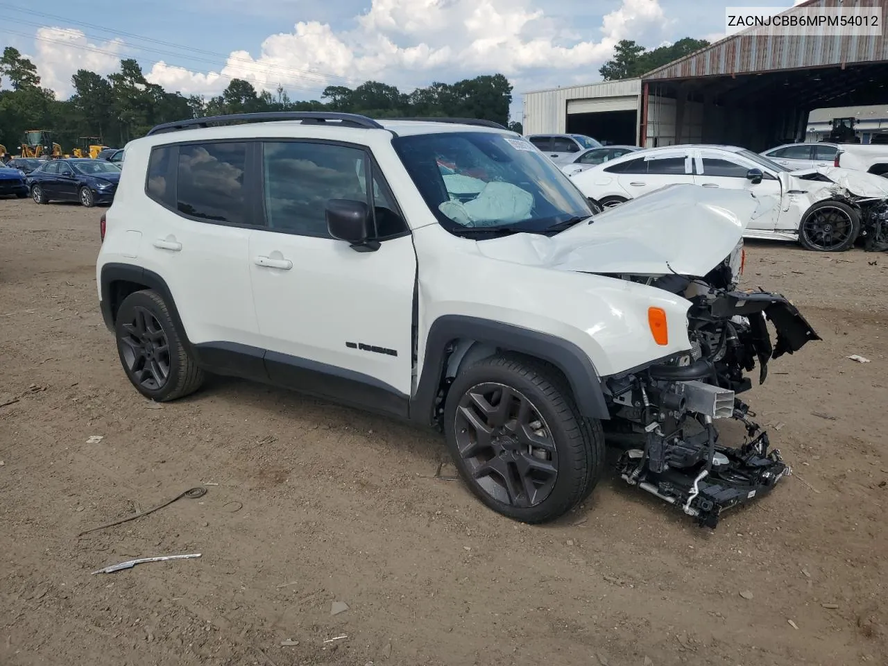 2021 Jeep Renegade Latitude VIN: ZACNJCBB6MPM54012 Lot: 69369174