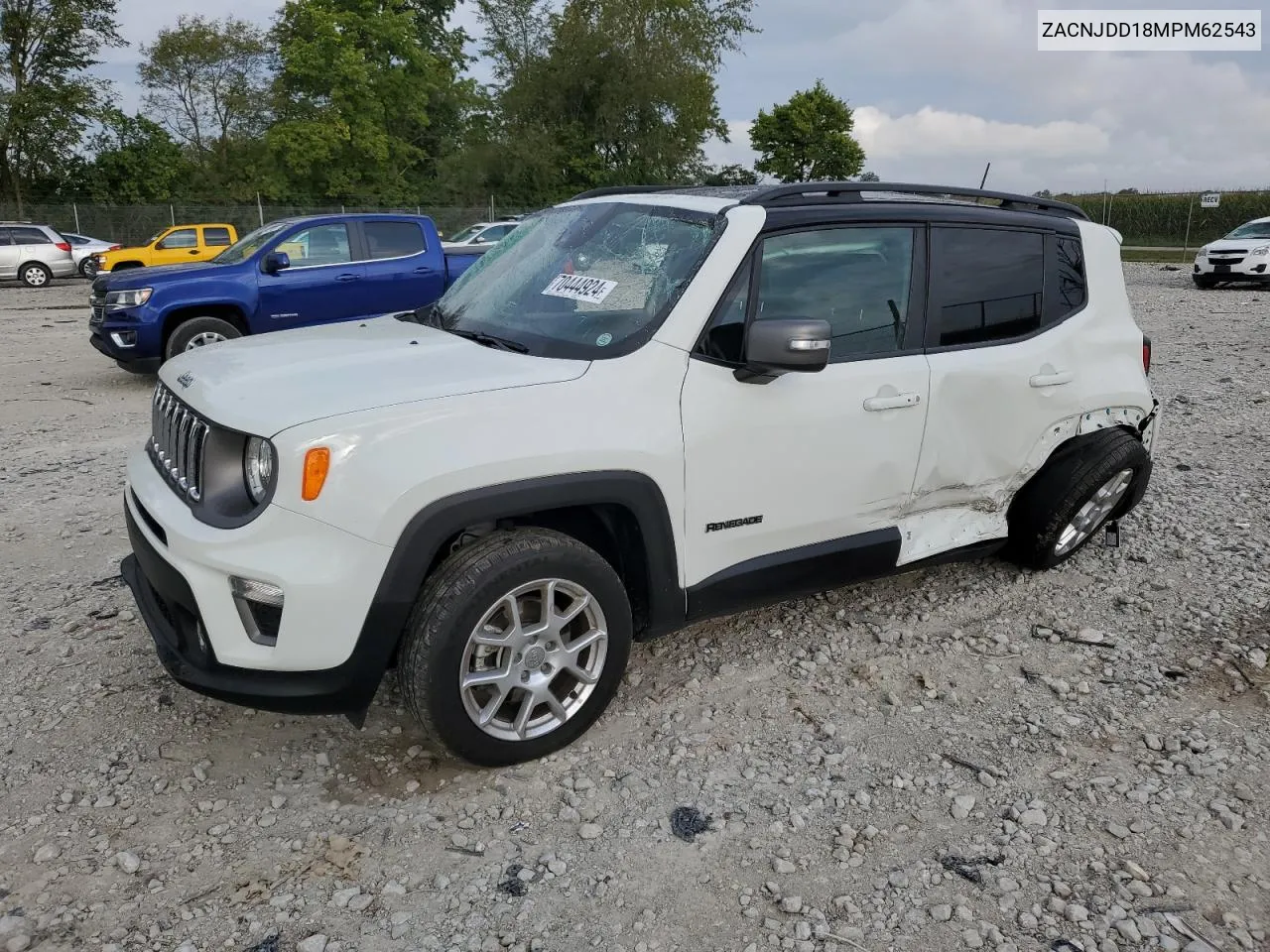 2021 Jeep Renegade Limited VIN: ZACNJDD18MPM62543 Lot: 70444924