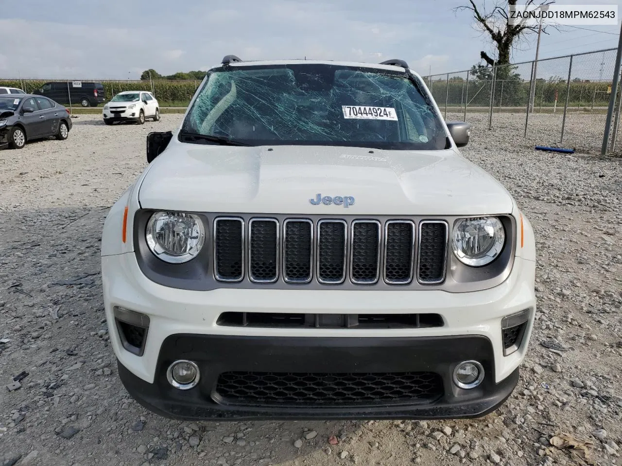 2021 Jeep Renegade Limited VIN: ZACNJDD18MPM62543 Lot: 70444924