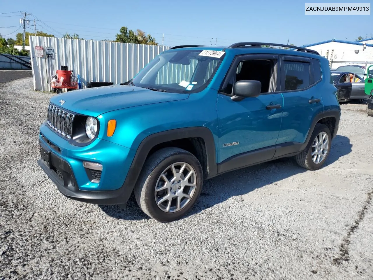 ZACNJDAB9MPM49913 2021 Jeep Renegade Sport