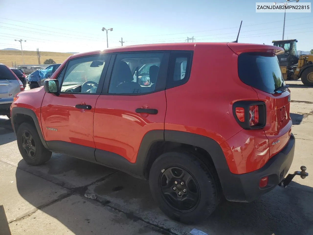 2021 Jeep Renegade Sport VIN: ZACNJDAB2MPN22815 Lot: 72240844