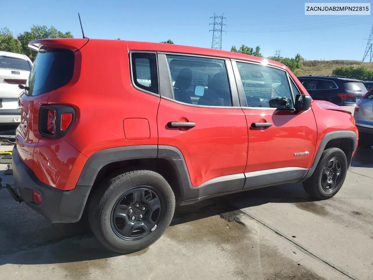 2021 Jeep Renegade Sport VIN: ZACNJDAB2MPN22815 Lot: 72240844