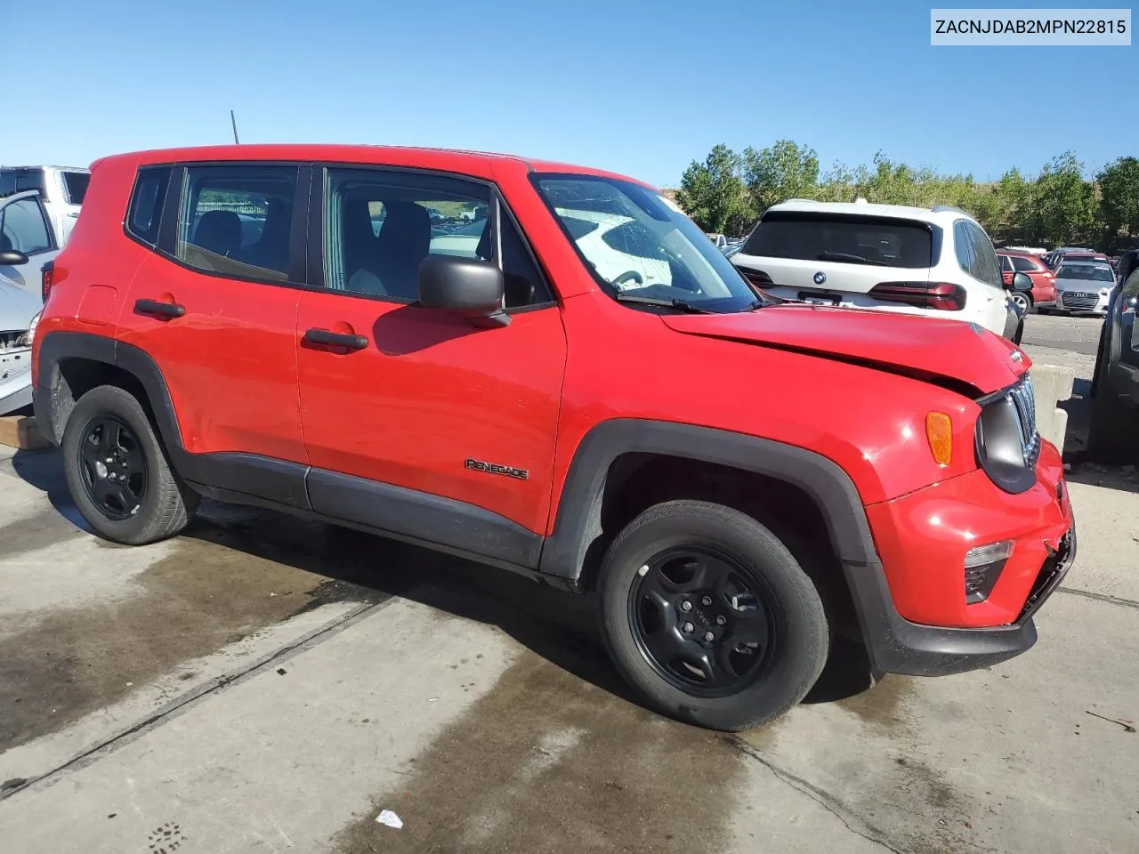 2021 Jeep Renegade Sport VIN: ZACNJDAB2MPN22815 Lot: 72240844