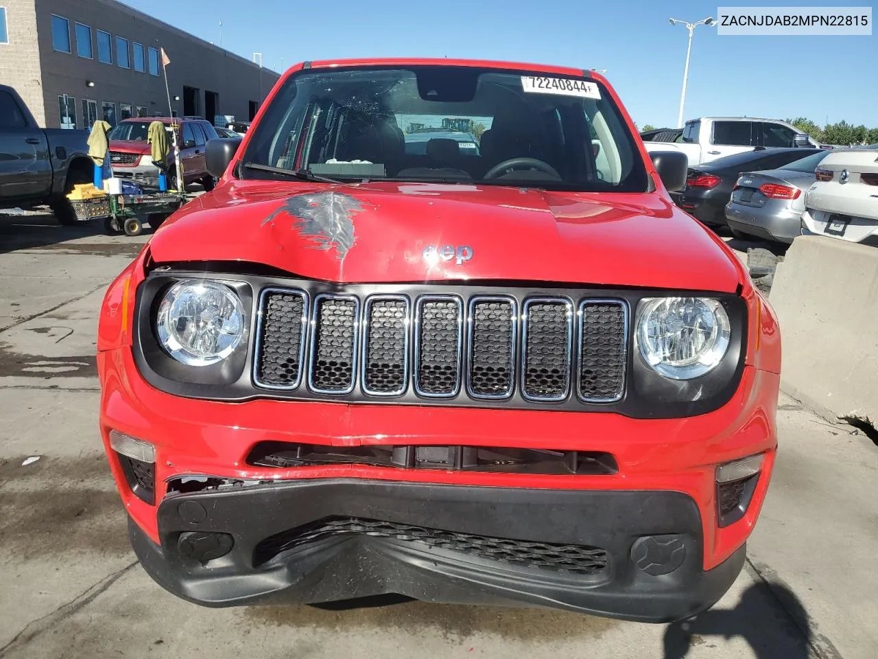 2021 Jeep Renegade Sport VIN: ZACNJDAB2MPN22815 Lot: 72240844