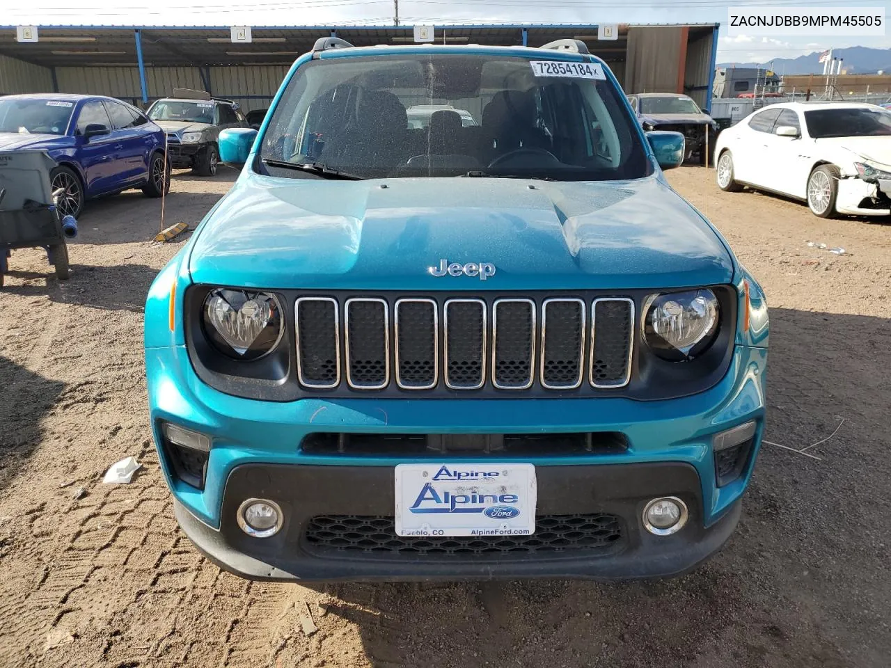 2021 Jeep Renegade Latitude VIN: ZACNJDBB9MPM45505 Lot: 72854184