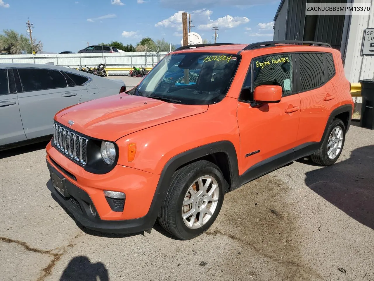 2021 Jeep Renegade Latitude VIN: ZACNJCBB3MPM13370 Lot: 73521524