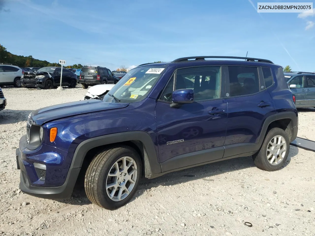 2021 Jeep Renegade Latitude VIN: ZACNJDBB2MPN20075 Lot: 73689024