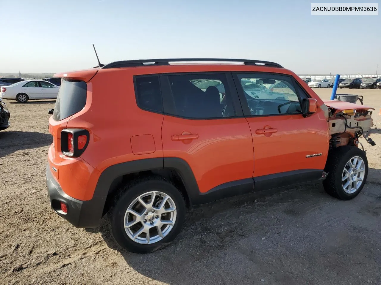 2021 Jeep Renegade Latitude VIN: ZACNJDBB0MPM93636 Lot: 74051084