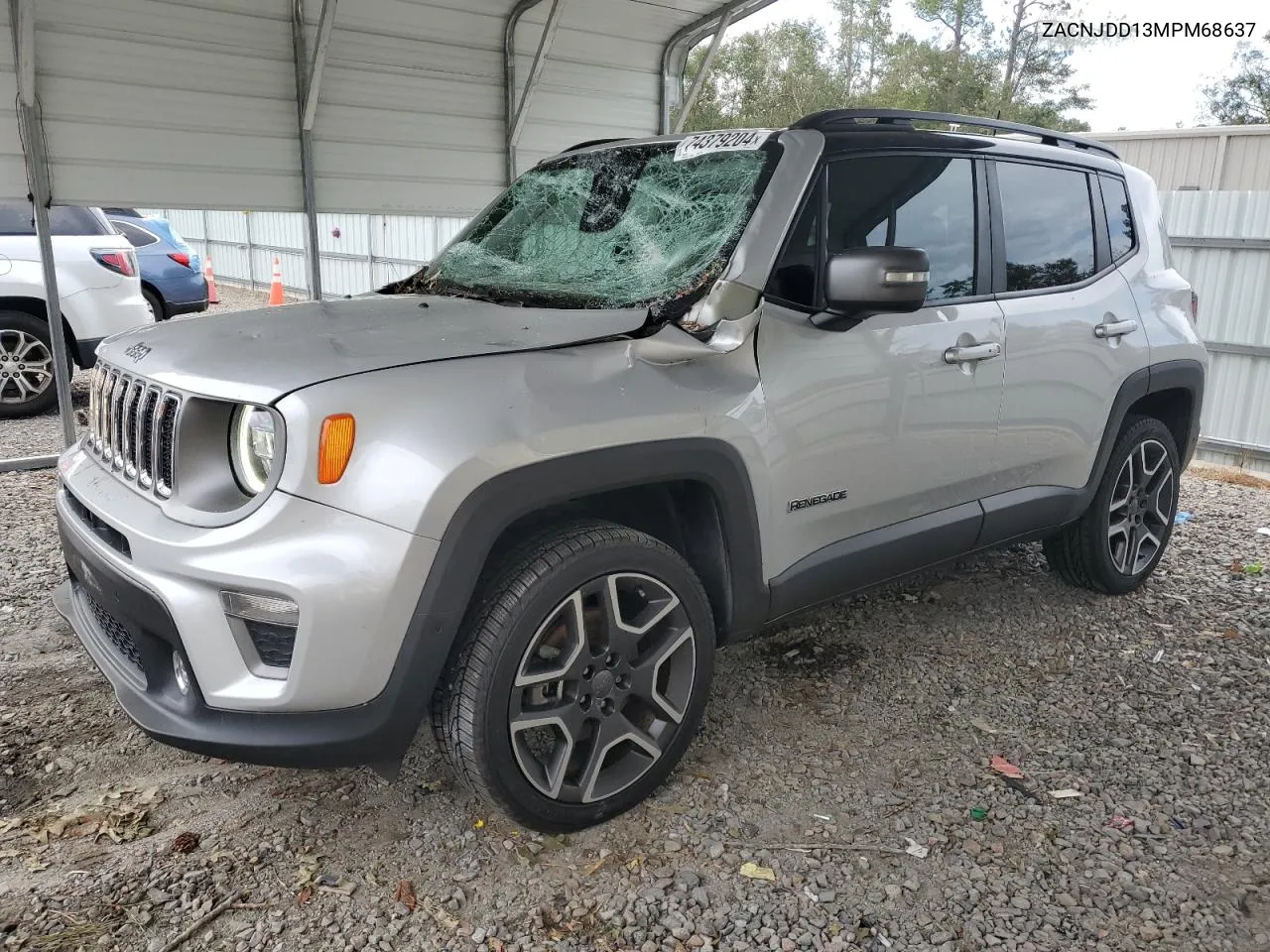 2021 Jeep Renegade Limited VIN: ZACNJDD13MPM68637 Lot: 74379204