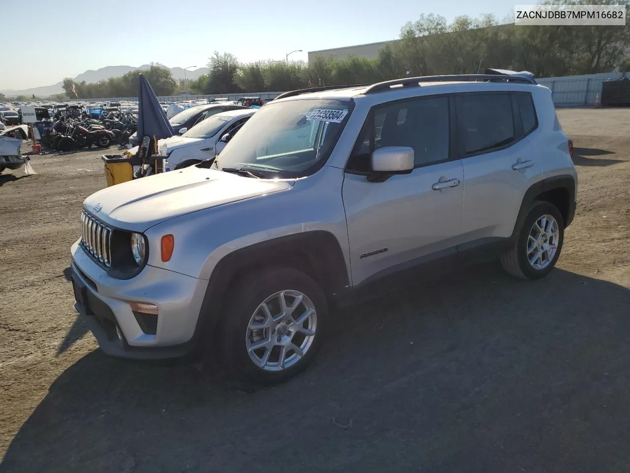 2021 Jeep Renegade Latitude VIN: ZACNJDBB7MPM16682 Lot: 74393504