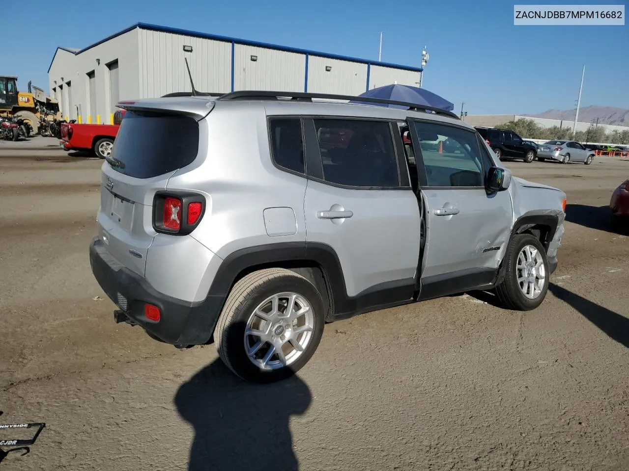 2021 Jeep Renegade Latitude VIN: ZACNJDBB7MPM16682 Lot: 74393504