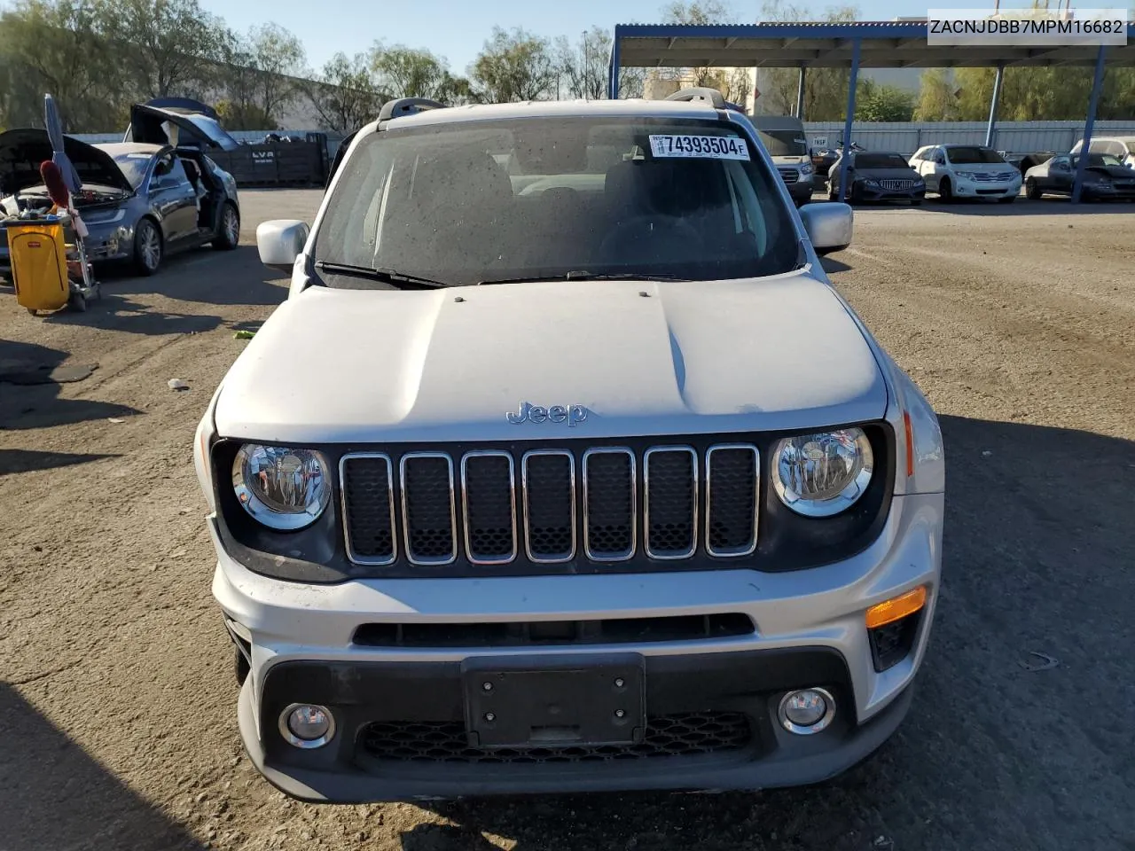 2021 Jeep Renegade Latitude VIN: ZACNJDBB7MPM16682 Lot: 74393504