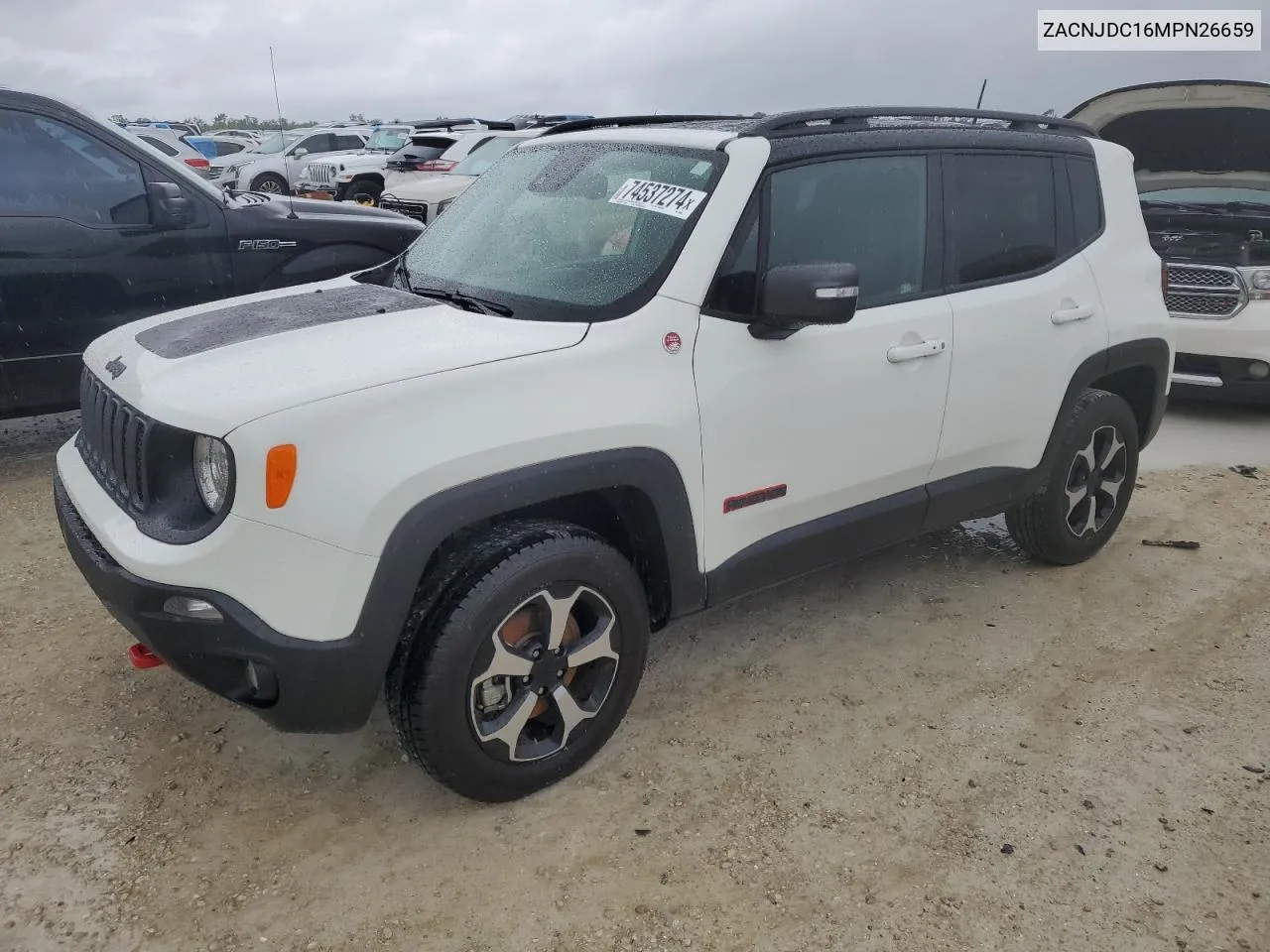 2021 Jeep Renegade Trailhawk VIN: ZACNJDC16MPN26659 Lot: 74537274