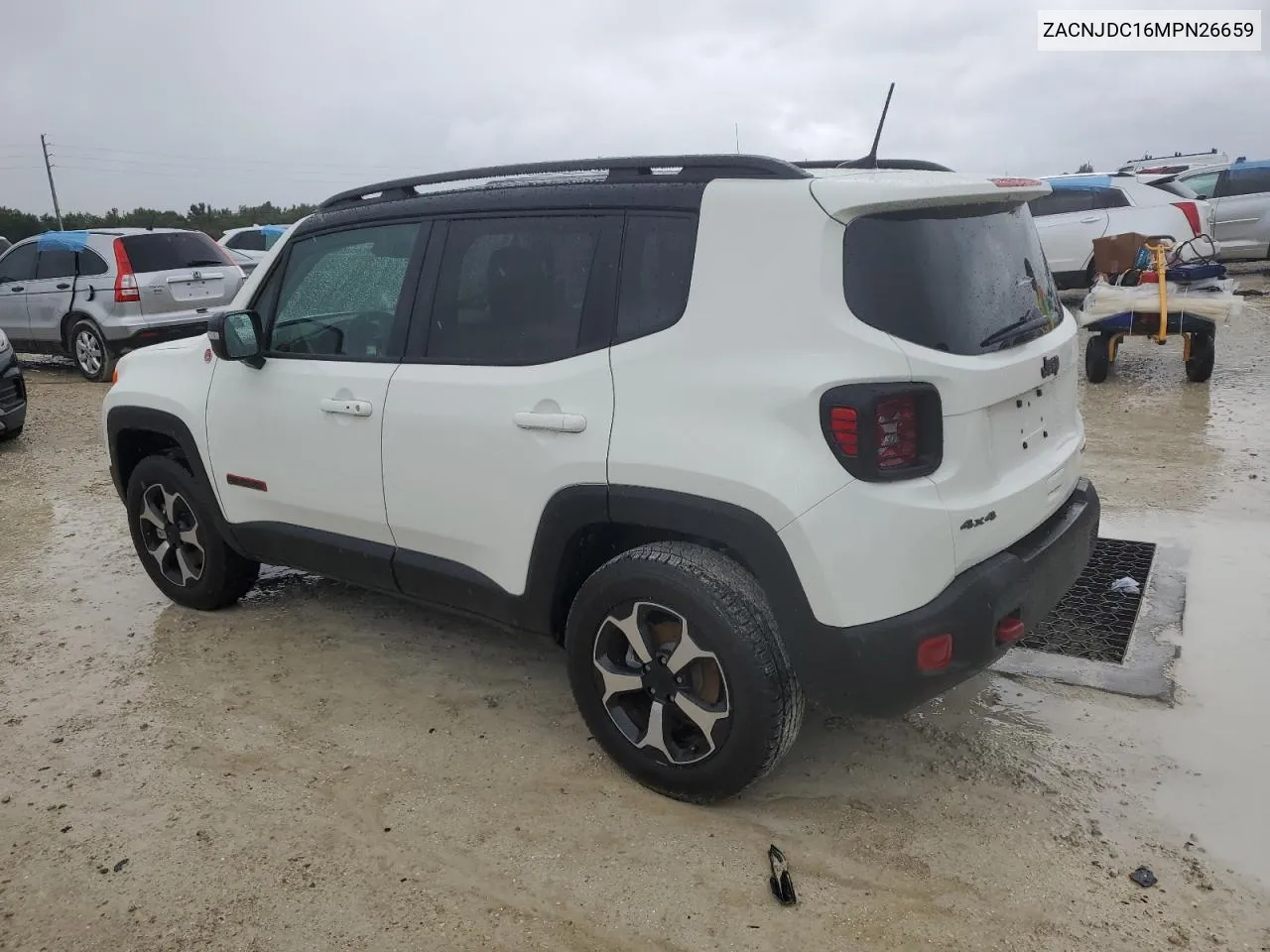 2021 Jeep Renegade Trailhawk VIN: ZACNJDC16MPN26659 Lot: 74537274