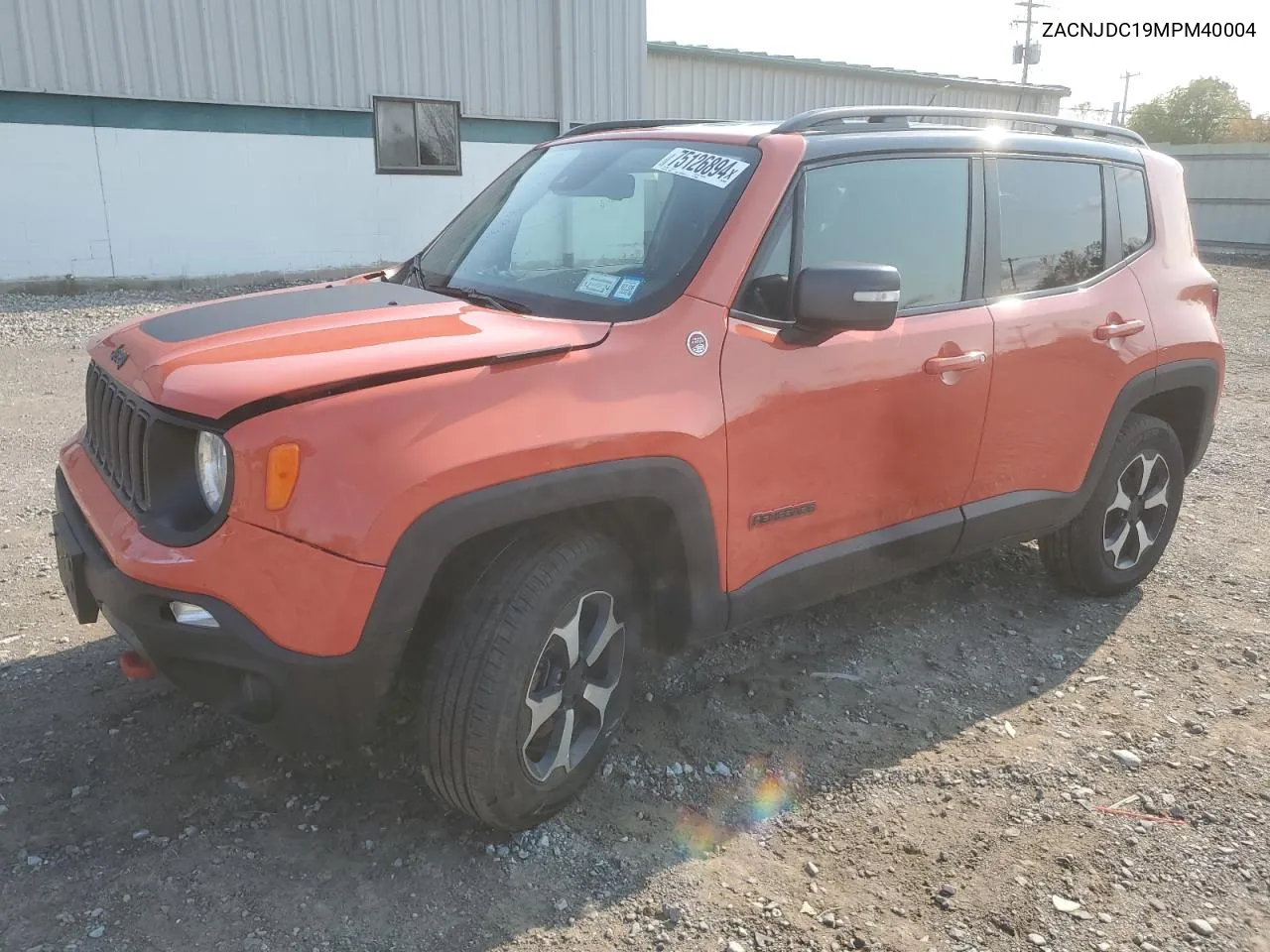 2021 Jeep Renegade Trailhawk VIN: ZACNJDC19MPM40004 Lot: 75126894