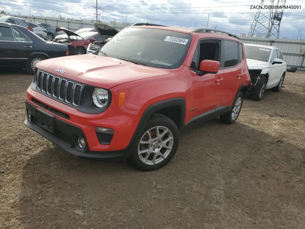 2021 Jeep Renegade Latitude VIN: ZACNJDBB8MPM45091 Lot: 75352684