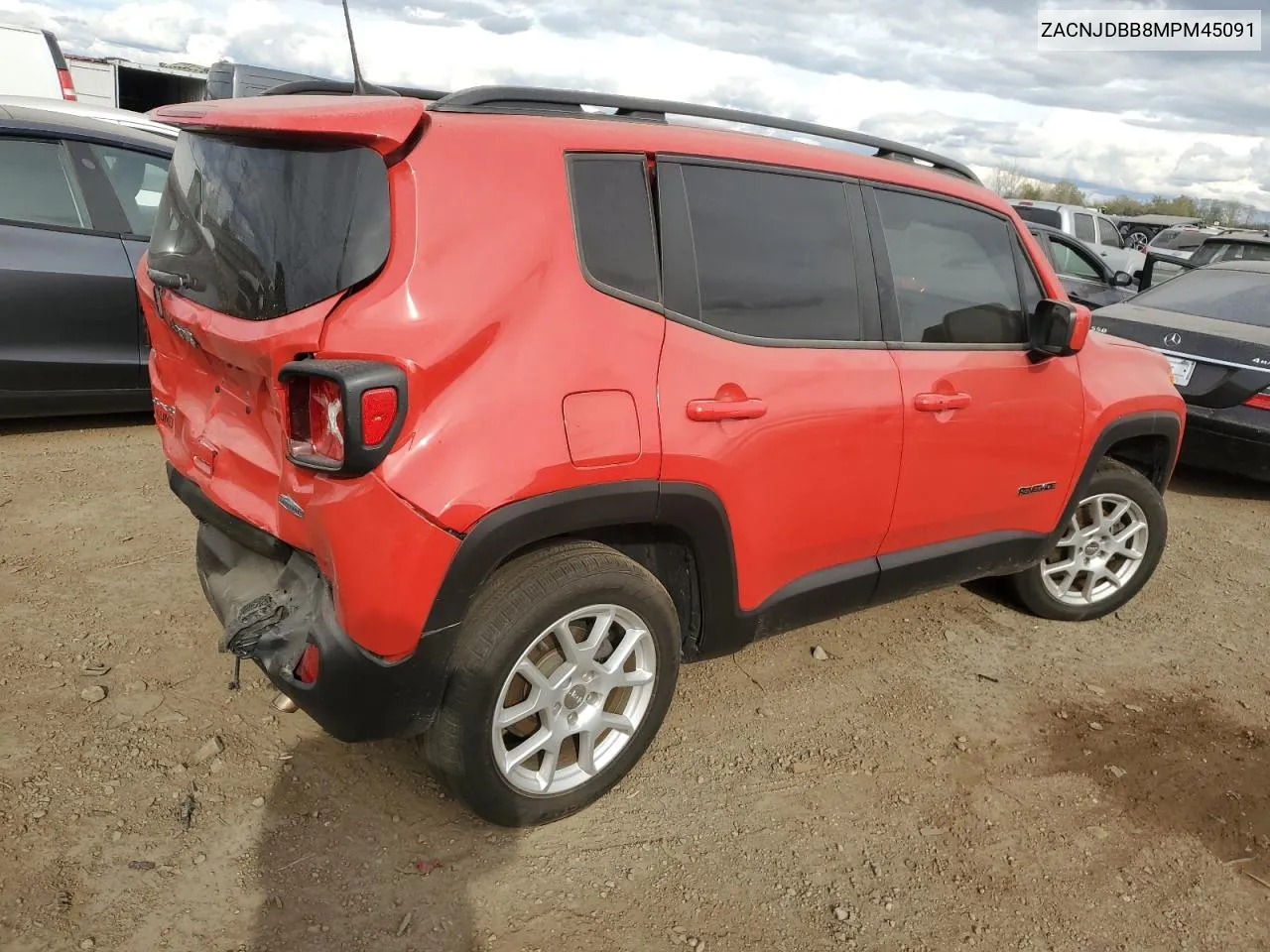 2021 Jeep Renegade Latitude VIN: ZACNJDBB8MPM45091 Lot: 75352684