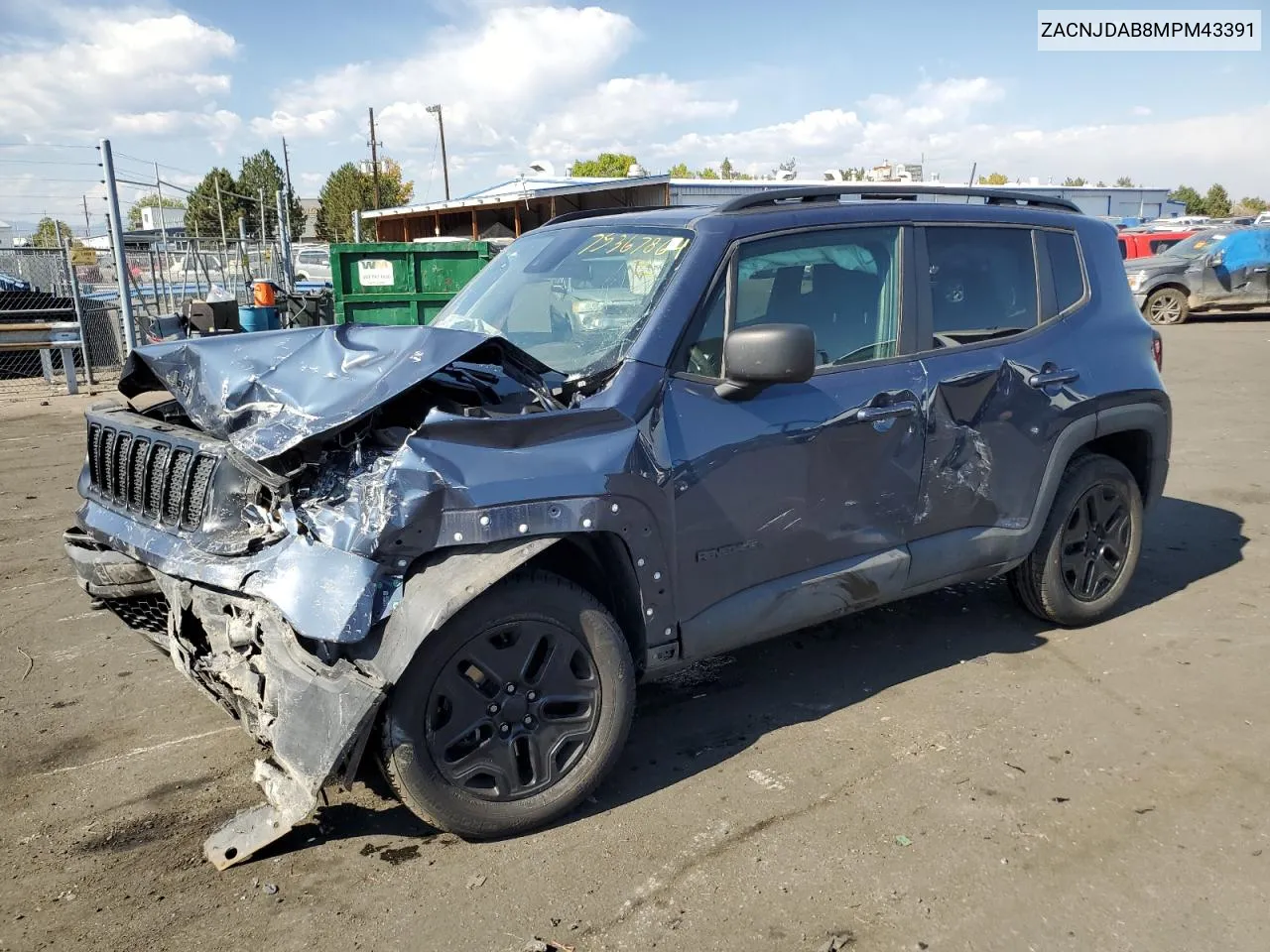 2021 Jeep Renegade Sport VIN: ZACNJDAB8MPM43391 Lot: 75367864