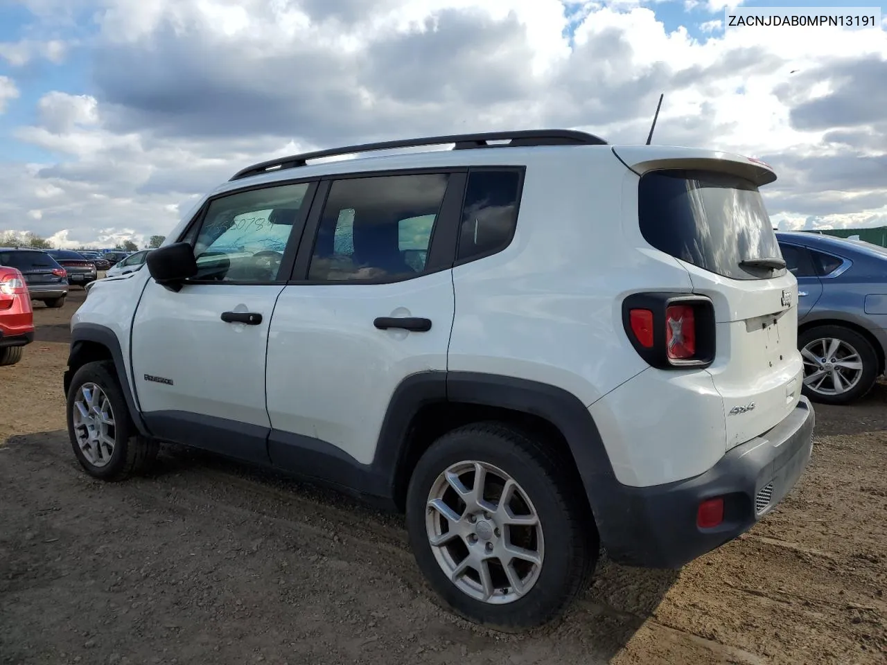 ZACNJDAB0MPN13191 2021 Jeep Renegade Sport