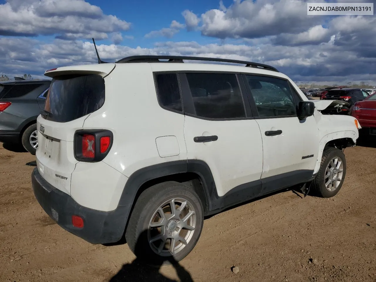 ZACNJDAB0MPN13191 2021 Jeep Renegade Sport