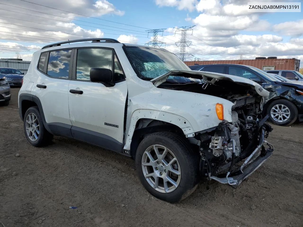 2021 Jeep Renegade Sport VIN: ZACNJDAB0MPN13191 Lot: 75550784