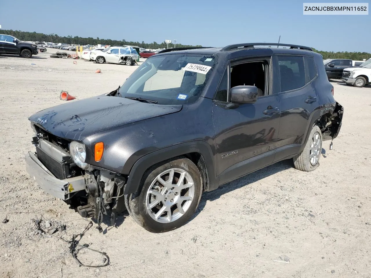 2021 Jeep Renegade Latitude VIN: ZACNJCBBXMPN11652 Lot: 75729944