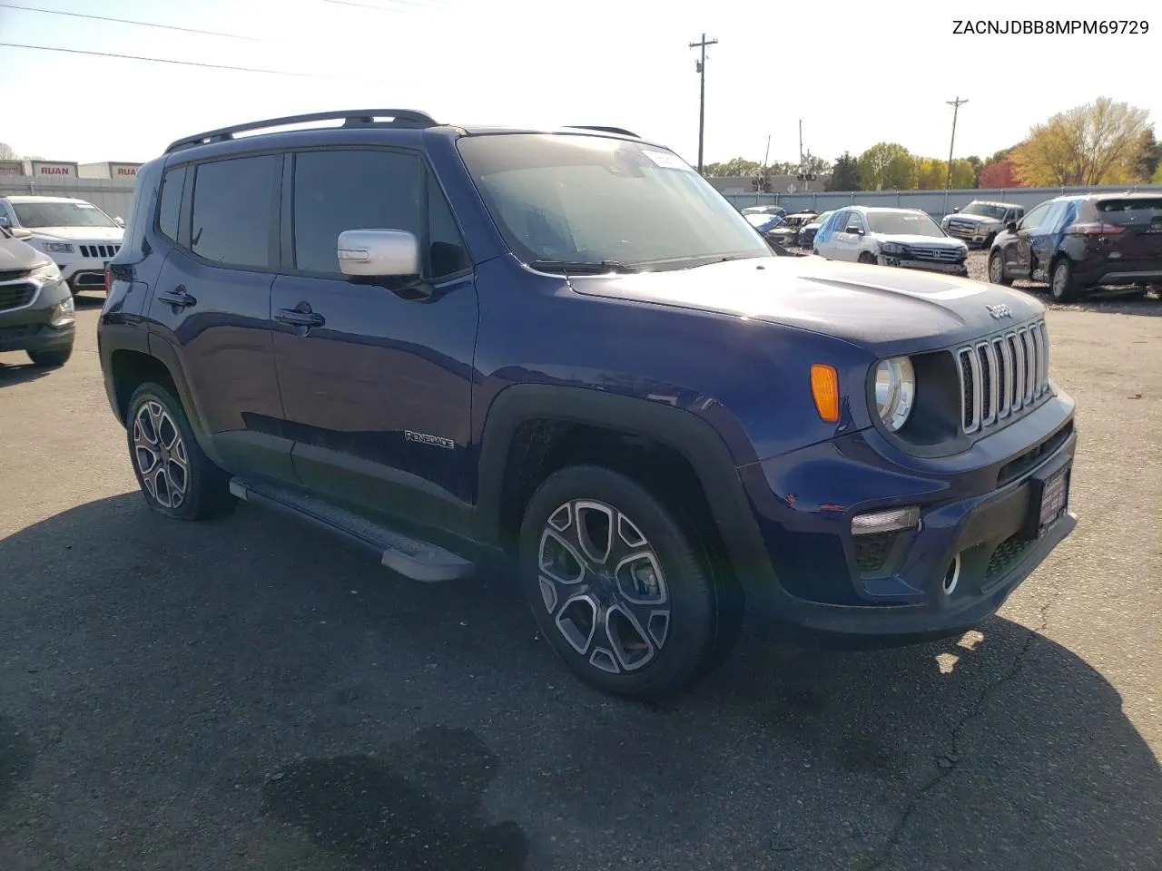 2021 Jeep Renegade Latitude VIN: ZACNJDBB8MPM69729 Lot: 76558674