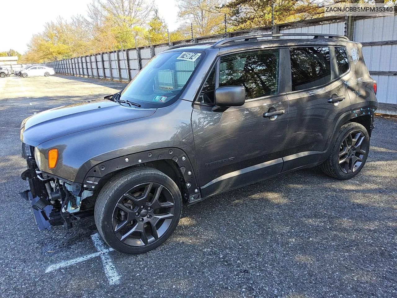 2021 Jeep Renegade Latitude VIN: ZACNJCBB5MPM35340 Lot: 77450014