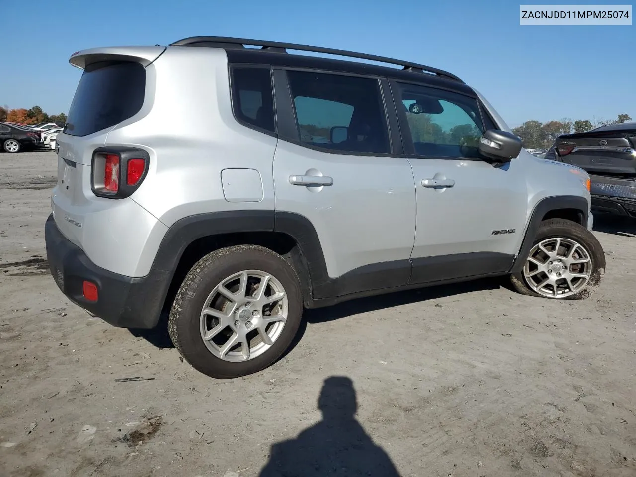 2021 Jeep Renegade Limited VIN: ZACNJDD11MPM25074 Lot: 78038084