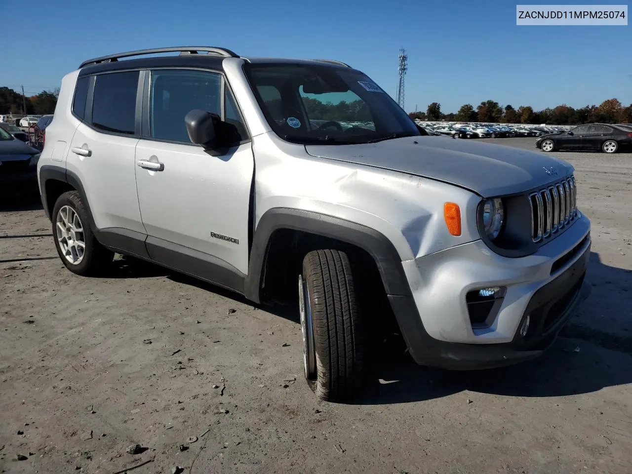 2021 Jeep Renegade Limited VIN: ZACNJDD11MPM25074 Lot: 78038084