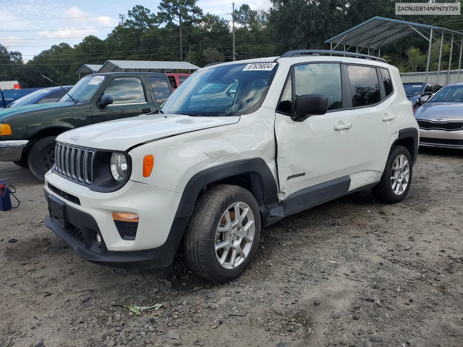 2022 Jeep Renegade Latitude VIN: ZACNJDB14NPN73739 Lot: 67626834