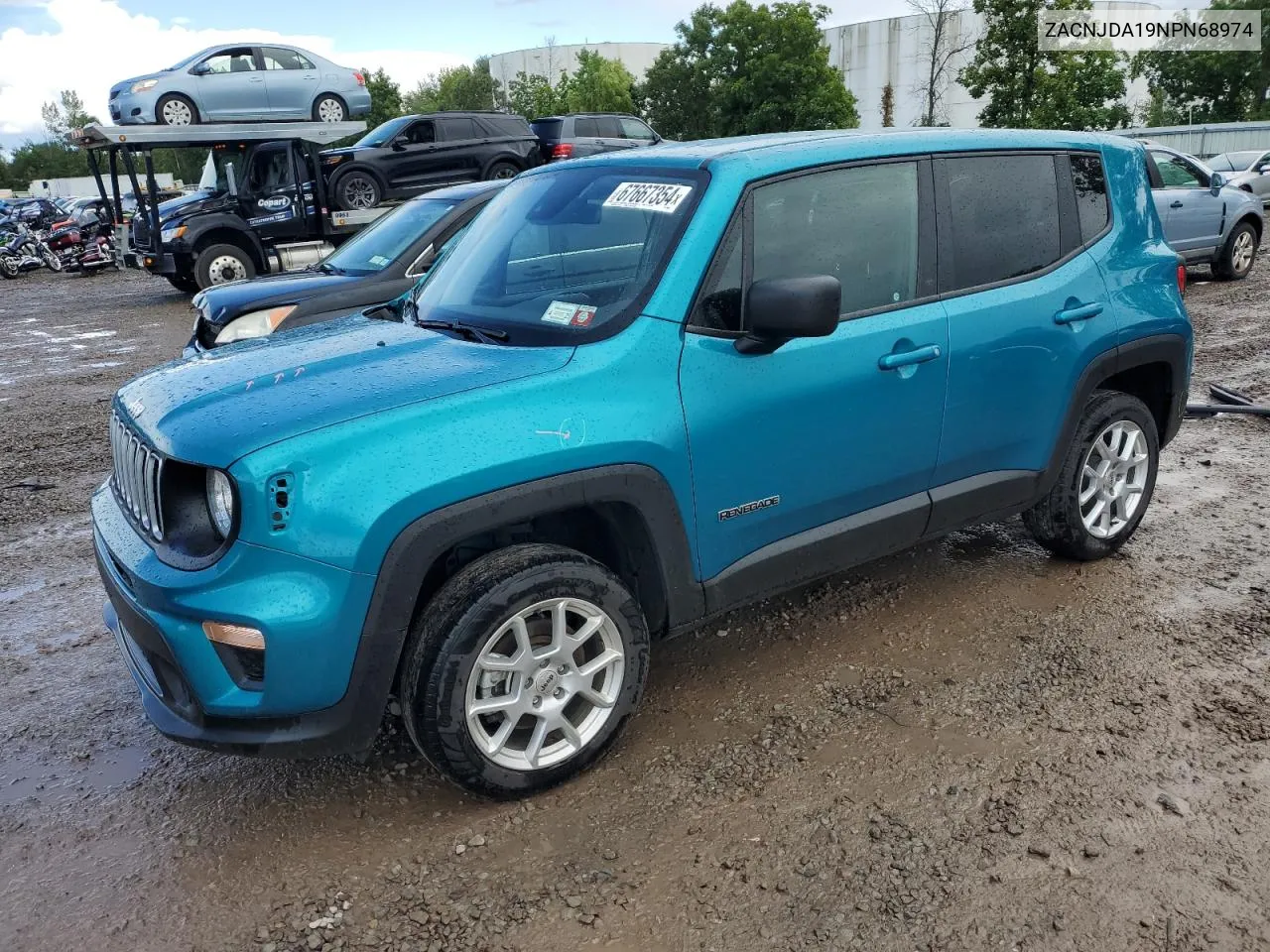 2022 Jeep Renegade Sport VIN: ZACNJDA19NPN68974 Lot: 67667354