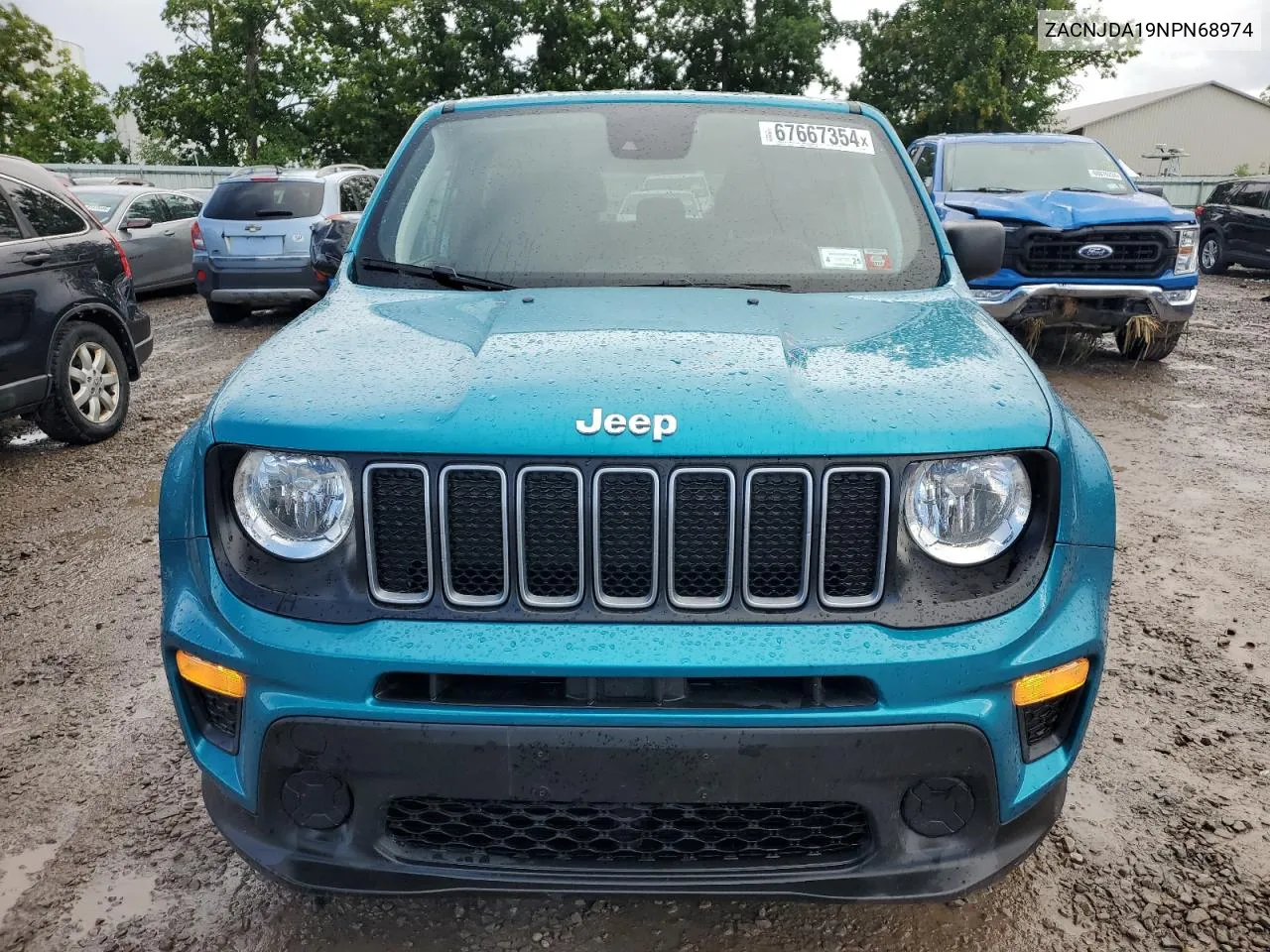 2022 Jeep Renegade Sport VIN: ZACNJDA19NPN68974 Lot: 67667354