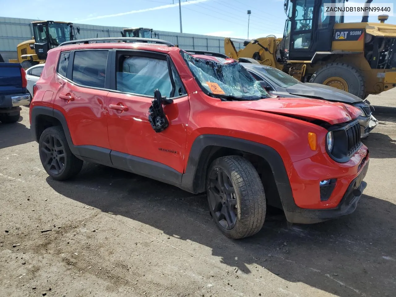 2022 Jeep Renegade Latitude VIN: ZACNJDB18NPN99440 Lot: 68719904