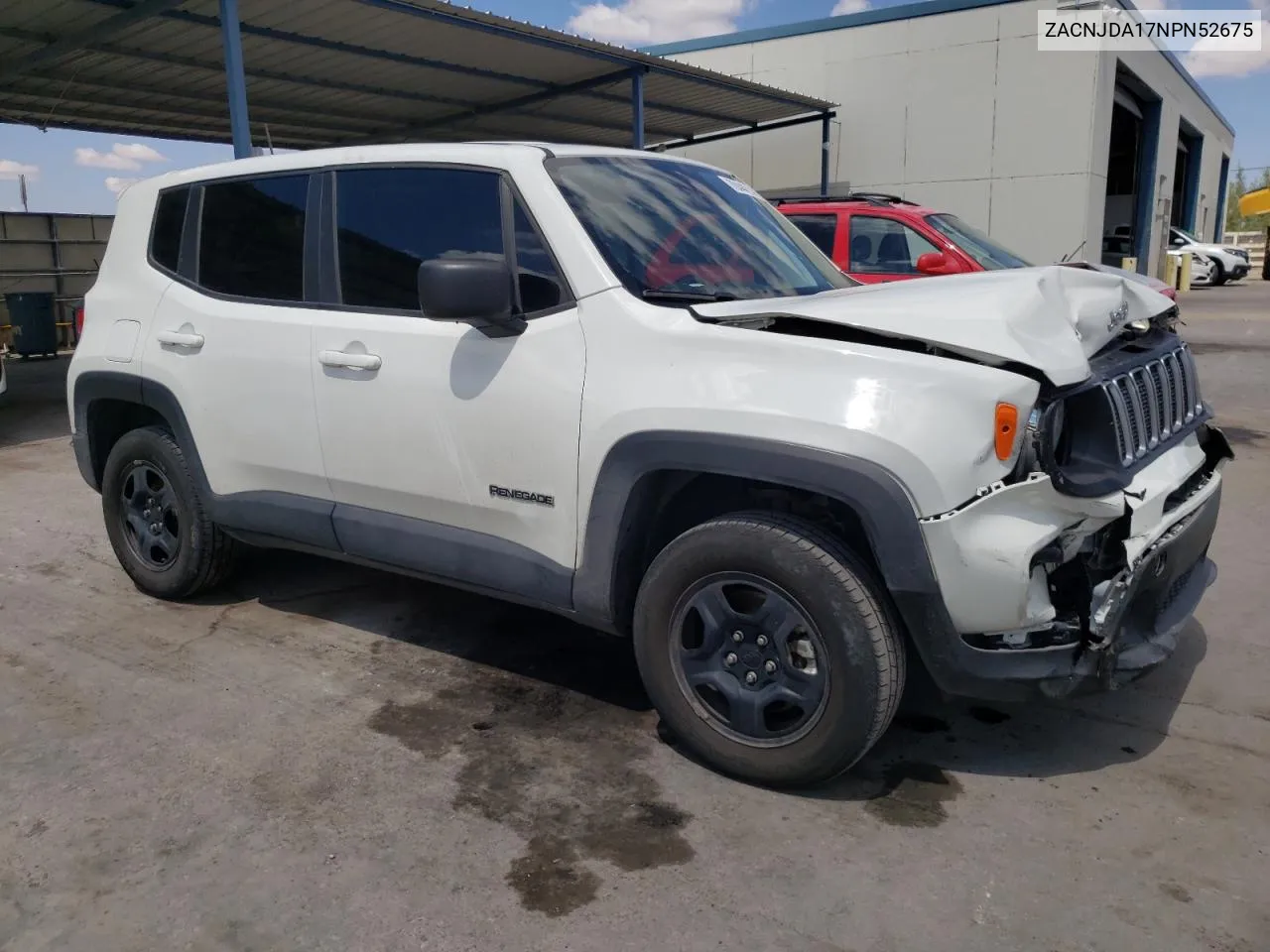 ZACNJDA17NPN52675 2022 Jeep Renegade Sport