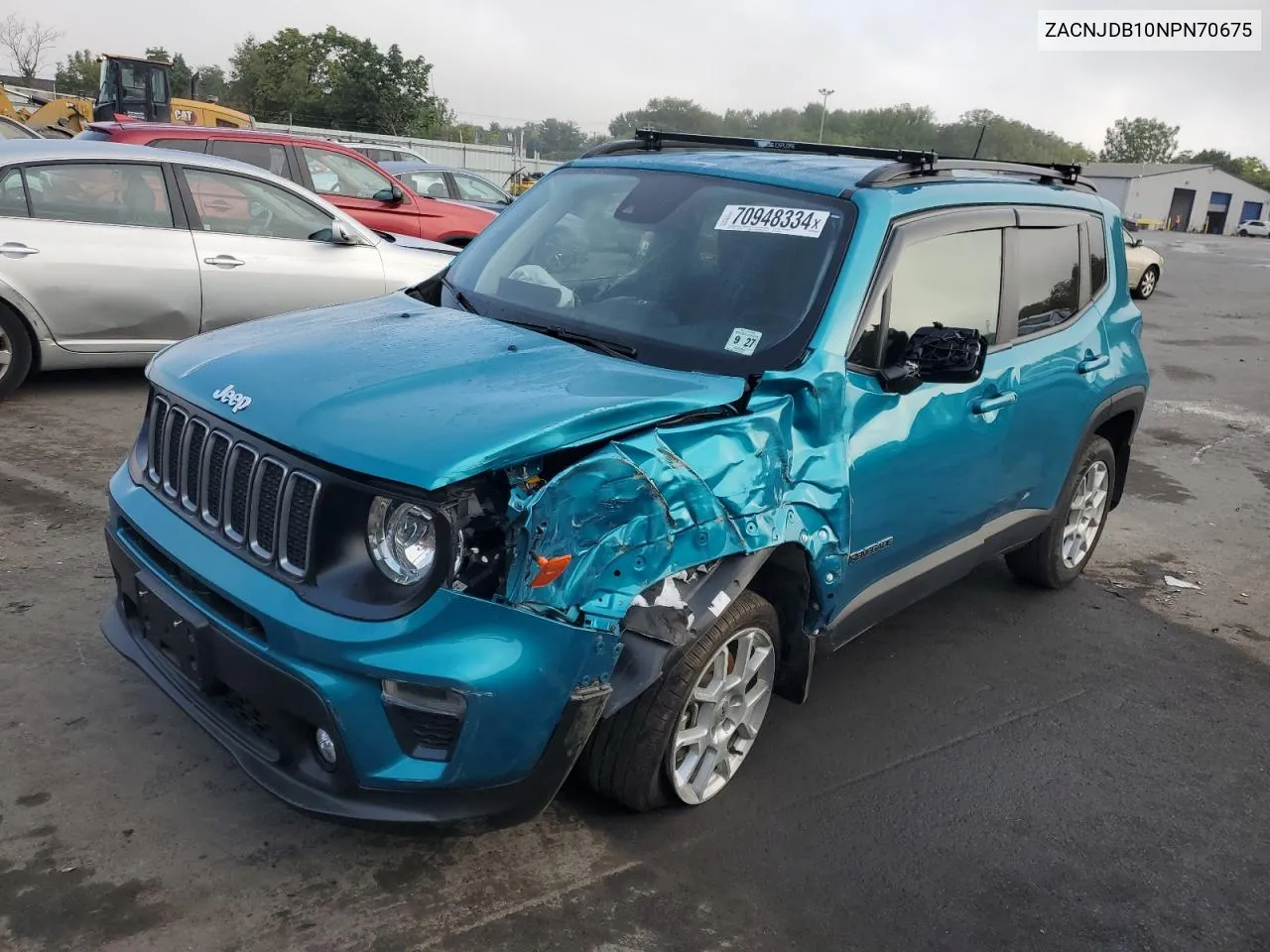 2022 Jeep Renegade Latitude VIN: ZACNJDB10NPN70675 Lot: 70948334