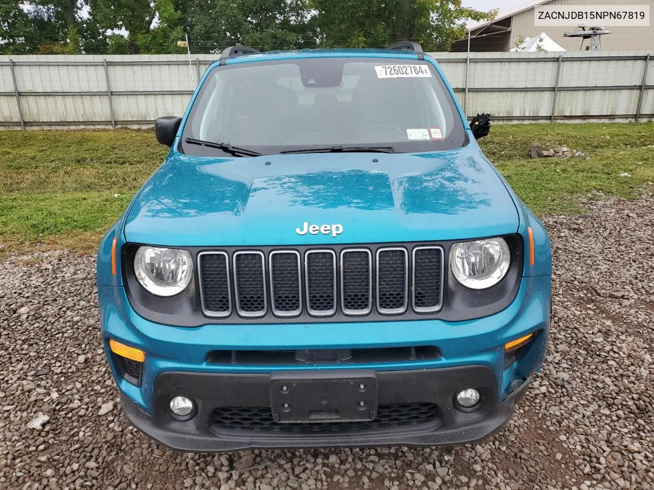 2022 Jeep Renegade Latitude VIN: ZACNJDB15NPN67819 Lot: 72602784