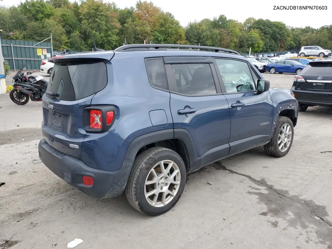 2022 Jeep Renegade Latitude VIN: ZACNJDB18NPN70603 Lot: 72909644